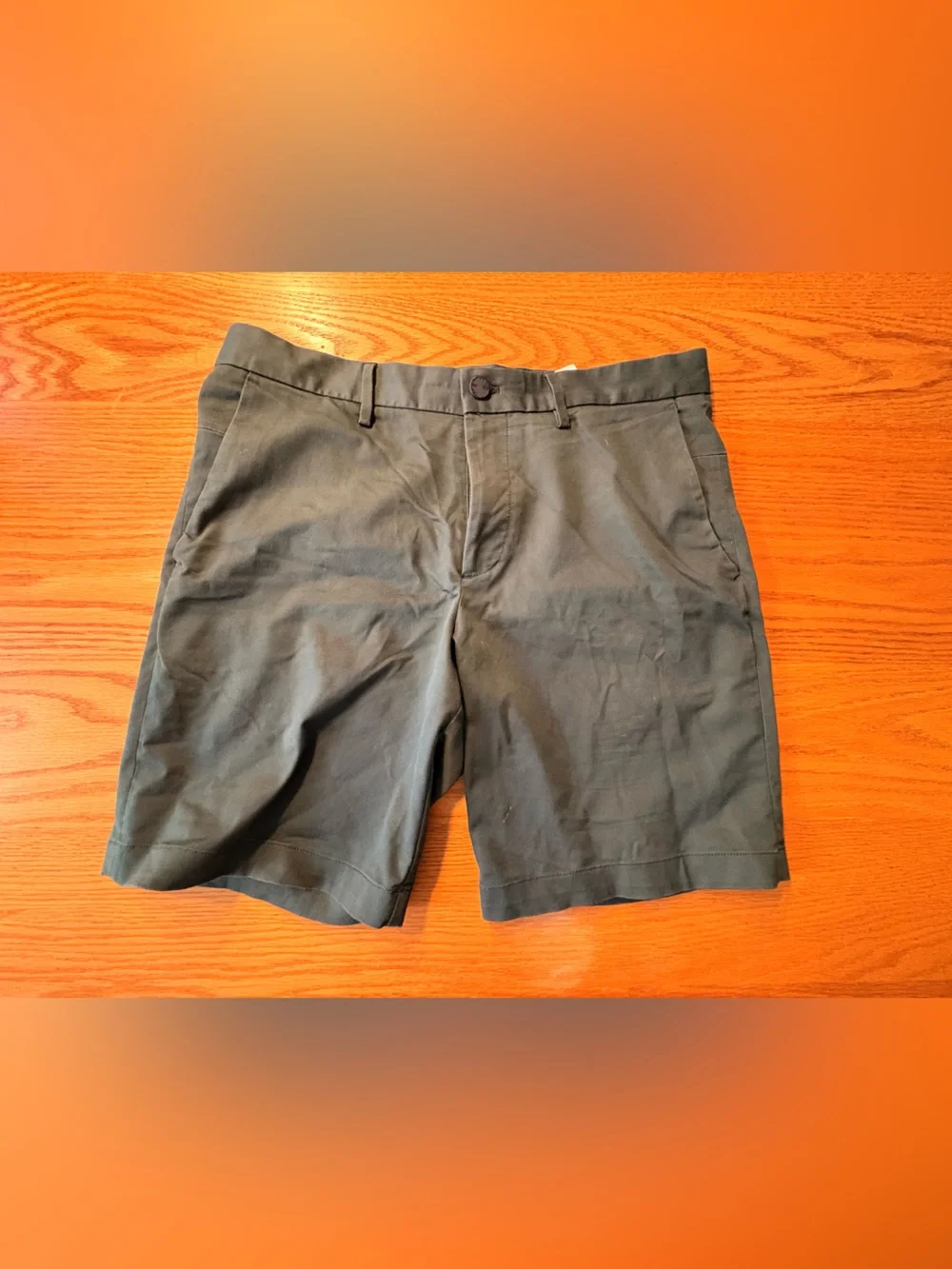 Banana Republic Dark Green Core Temp Flat-Front Shorts 32